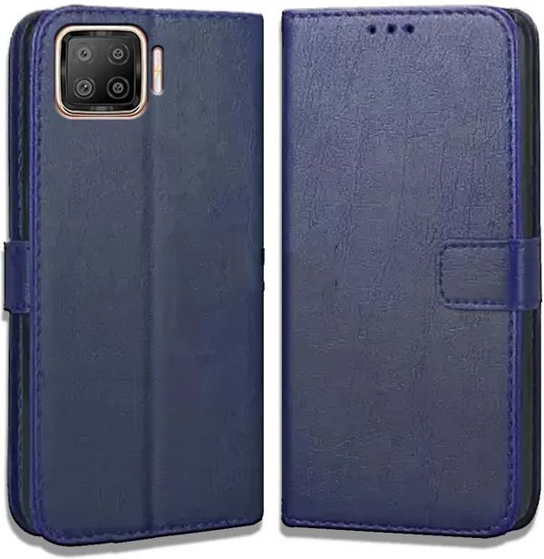 Blue_Leather_Oppo_F17_Flip_Cover