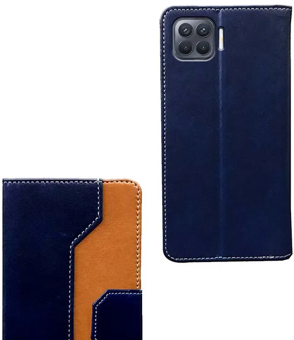 Multicolor_Artificial_Leather_Oppo_F17_Pro_Flip_Cover