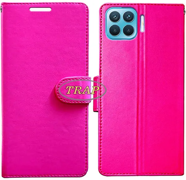 Pink_Artificial_Leather_Oppo_F17_Pro_Back_Cover