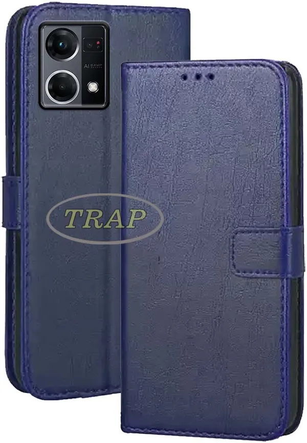 Blue_Artificial_Leather_Oppo_F21_Pro_Back_Cover