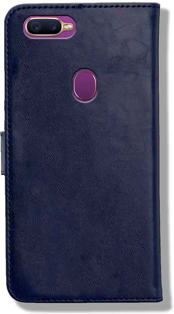 Blue_Leather_Oppo_F9_Flip_Cover