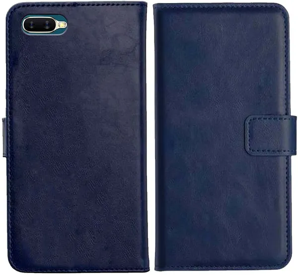 Blue_Leather_Oppo_K1_Flip_Cover