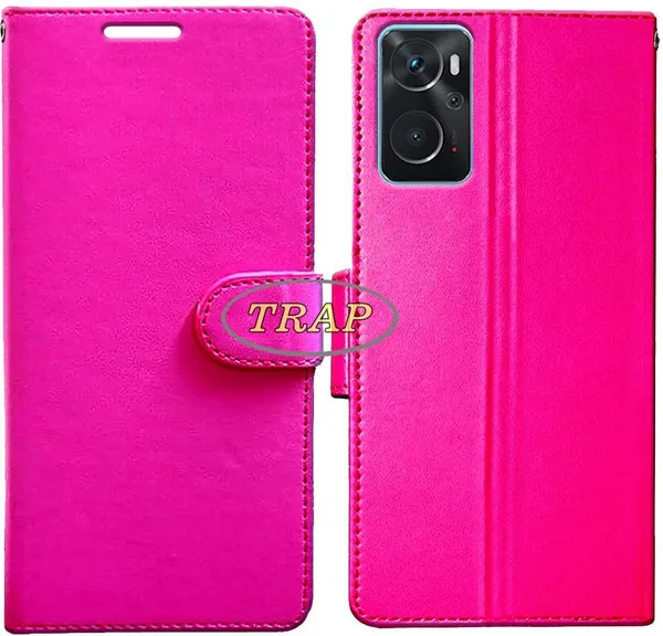 Pink_Artificial_Leather_Oppo_K10_Back_Cover