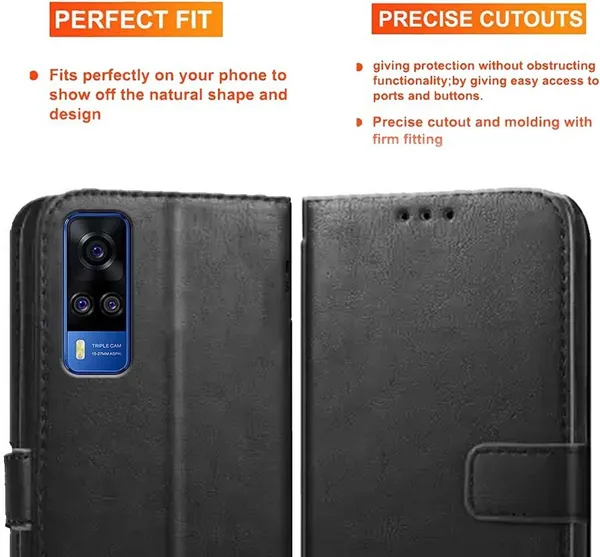 Black_Artificial_Leather_Vivo_Y53S_Back_Cover