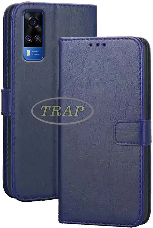 Blue_Artificial_Leather_Vivo_Y53S_Back_Cover