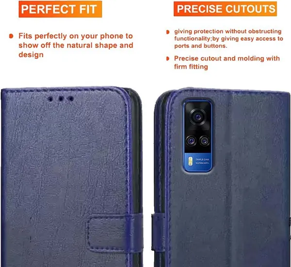 Blue_Artificial_Leather_Vivo_Y53S_Back_Cover