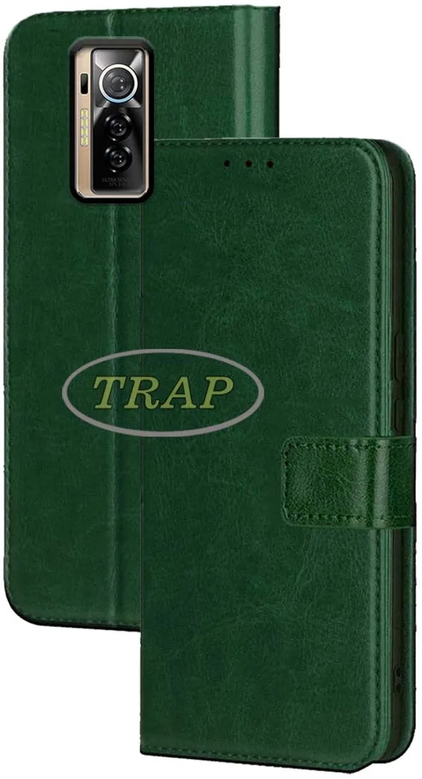 Green_Artificial_Leather_Tecno_Phantom_X_Back_Cover