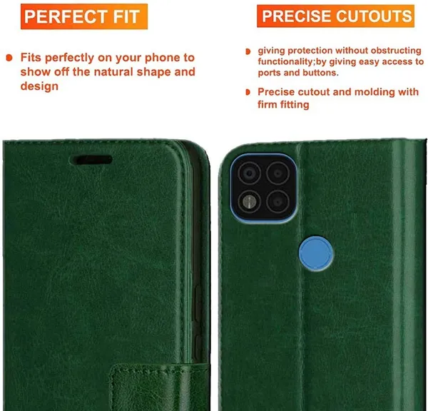 Green_Artificial_Leather_Poco_C31_Back_Cover