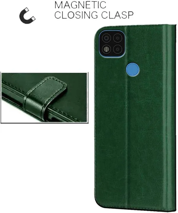 Green_Artificial_Leather_Poco_C31_Back_Cover