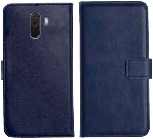 Blue_Leather_POCO_F1_Flip_Cover