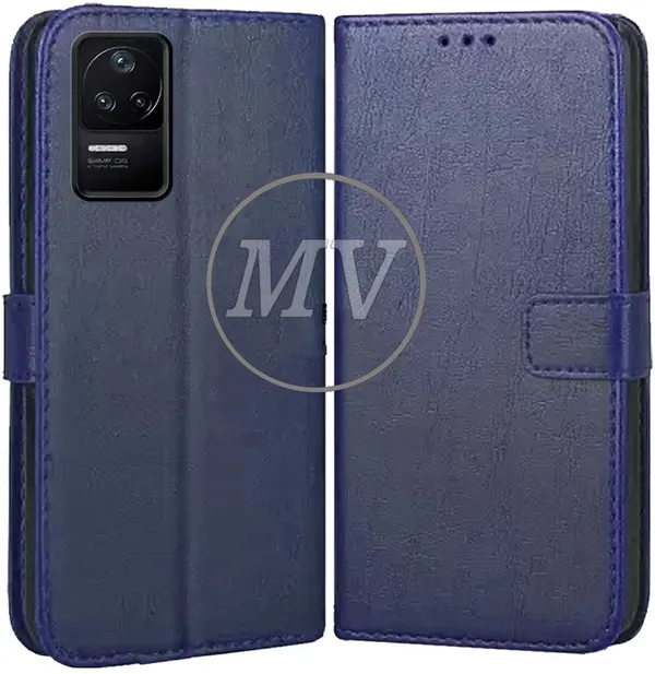 Blue_Artificial_Leather_Poco_F4_5G_Back_Cover