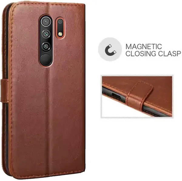 Brown_Leather_Poco_M2_Flip_Cover