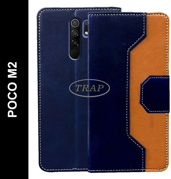 Multicolor_Artificial_Leather_Poco_M2_Flip_Cover