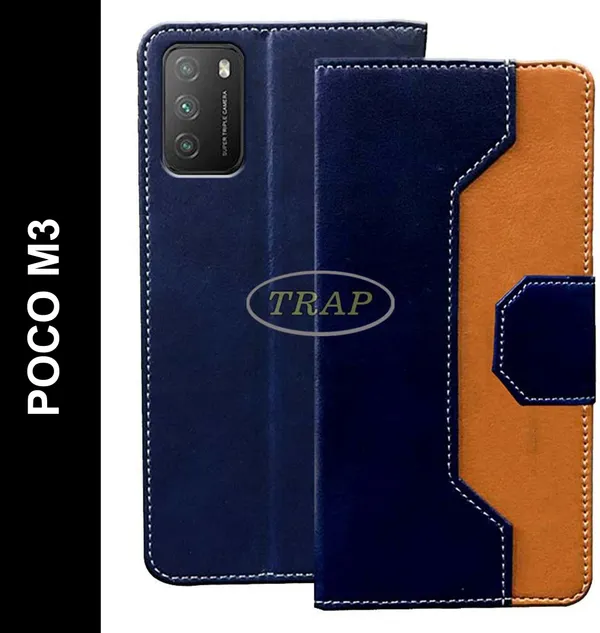 Multicolor_Artificial_Leather_Poco_M3_Flip_Cover