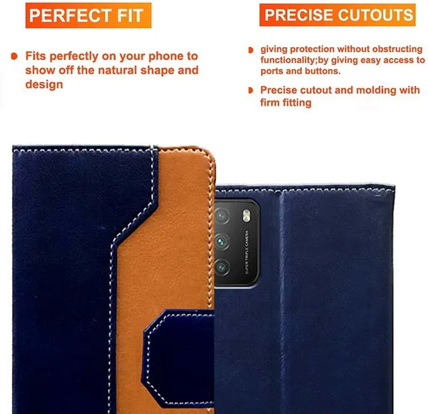 Multicolor_Artificial_Leather_Poco_M3_Flip_Cover