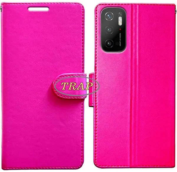 Pink_Artificial_Leather_Poco_M3_Pro_5G_Back_Cover