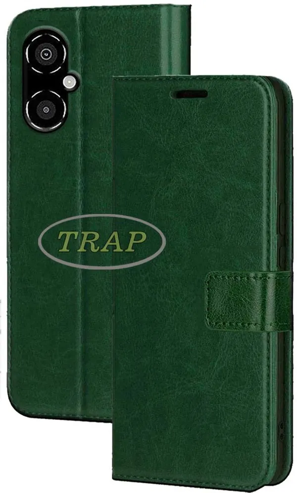 Green_Artificial_Leather_Poco_M4_5G_Back_Cover