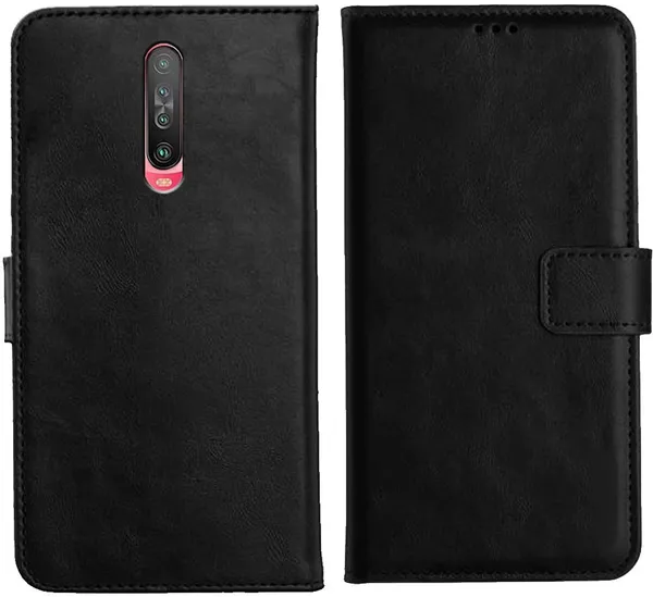 Black_Leather_Poco_X2_Flip_Cover
