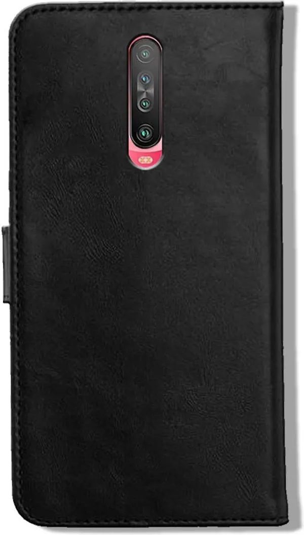 Black_Leather_Poco_X2_Flip_Cover