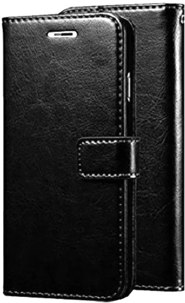 Black_Leather_Poco_X2_Flip_Cover