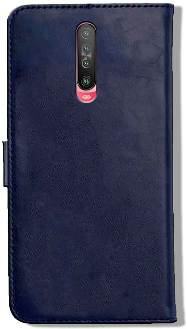 Blue_Leather_Poco_X2_Flip_Cover
