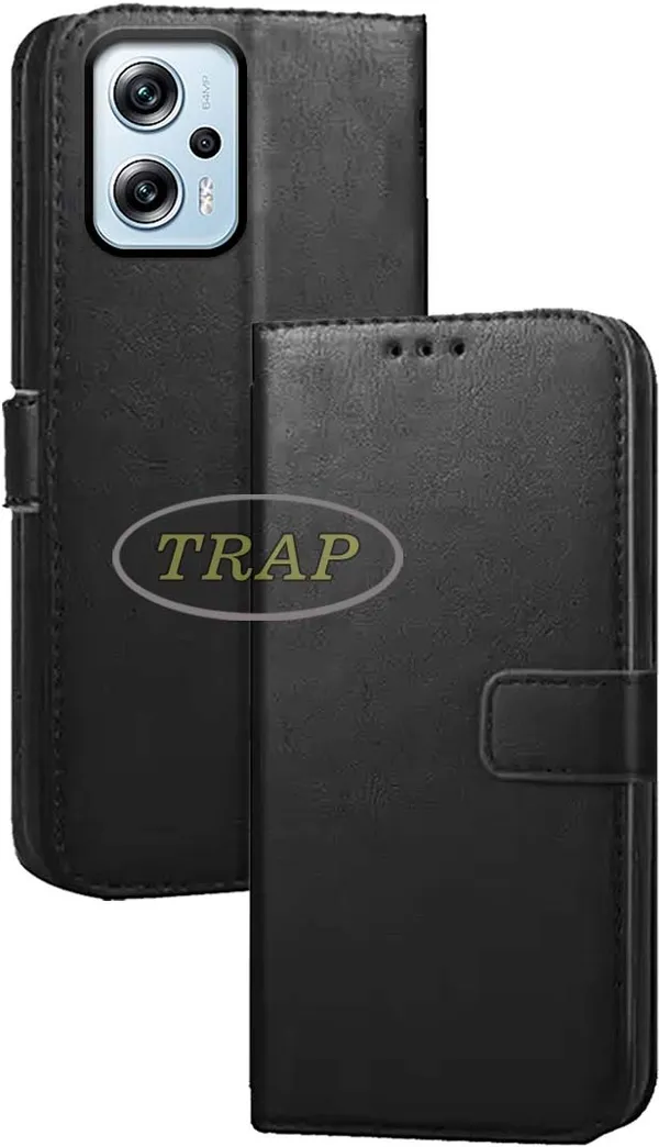 Black_Artificial_Leather_Poco_X4_GT_Back_Cover