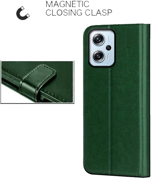 Green_Artificial_Leather_Poco_X4_GT_Back_Cover