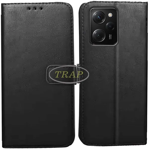Black_Artificial_Leather_Poco_X5_Pro_5G_Back_Cover