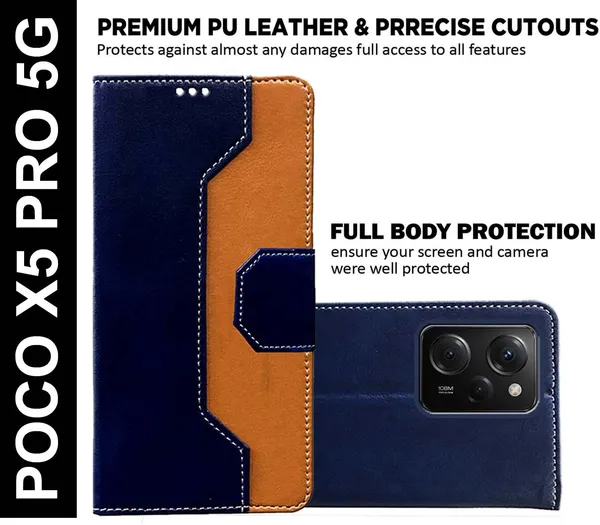 Multicolor_Artificial_Leather_Poco_X5_Pro_5G_Back_Cover