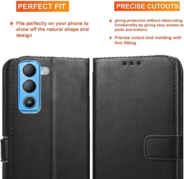 Black_Artificial_Leather_Tecno_Pop_5_Pro_Back_Cover