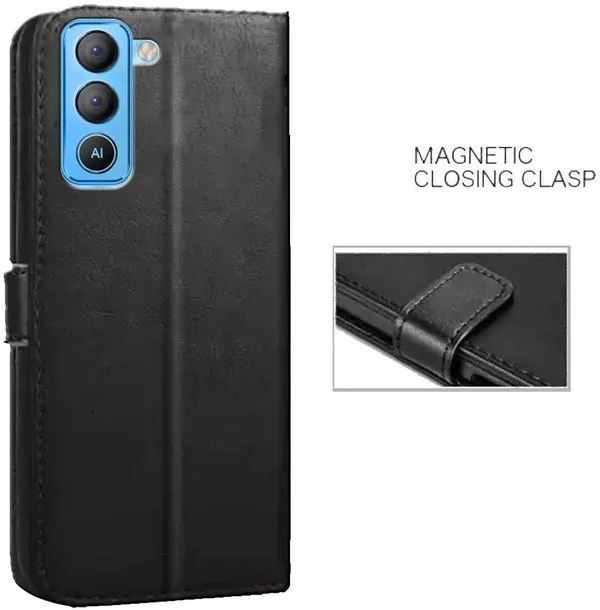 Black_Artificial_Leather_Tecno_Pop_5_Pro_Back_Cover