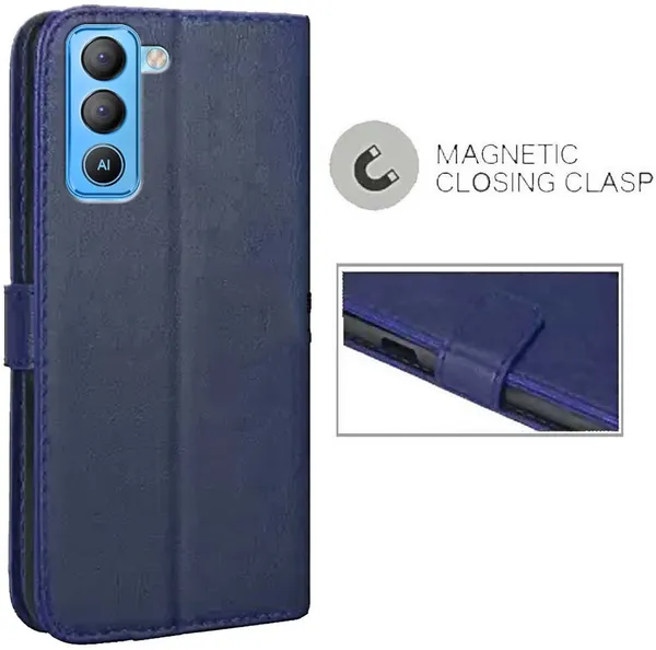 Blue_Artificial_Leather_Tecno_Pop_5_Pro_Back_Cover