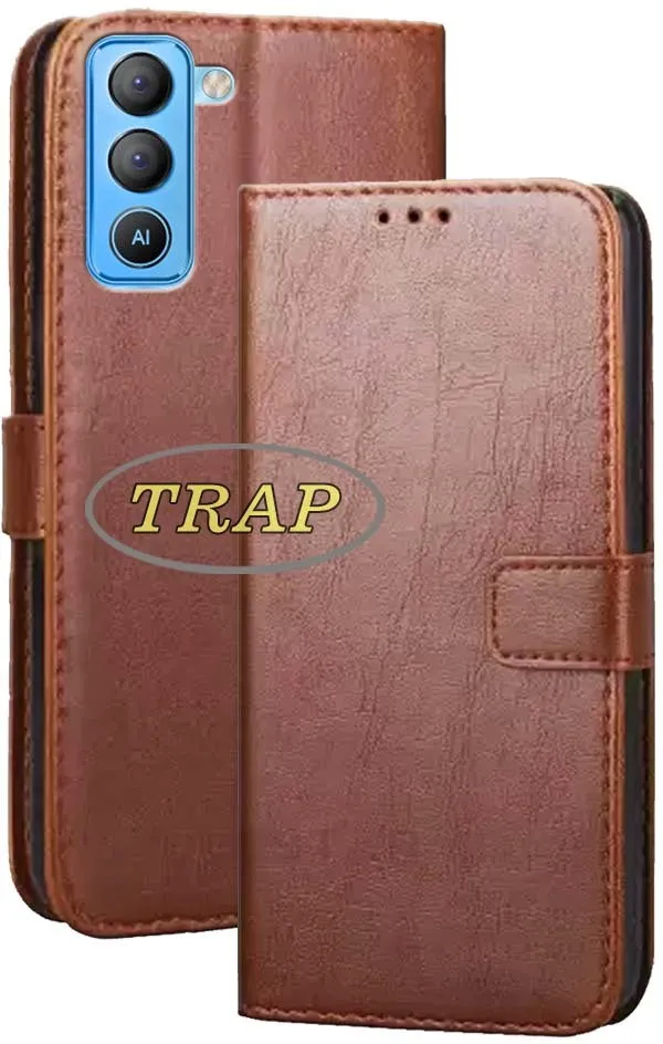 Brown_Artificial_Leather_Tecno_Pop_5_Pro_Back_Cover