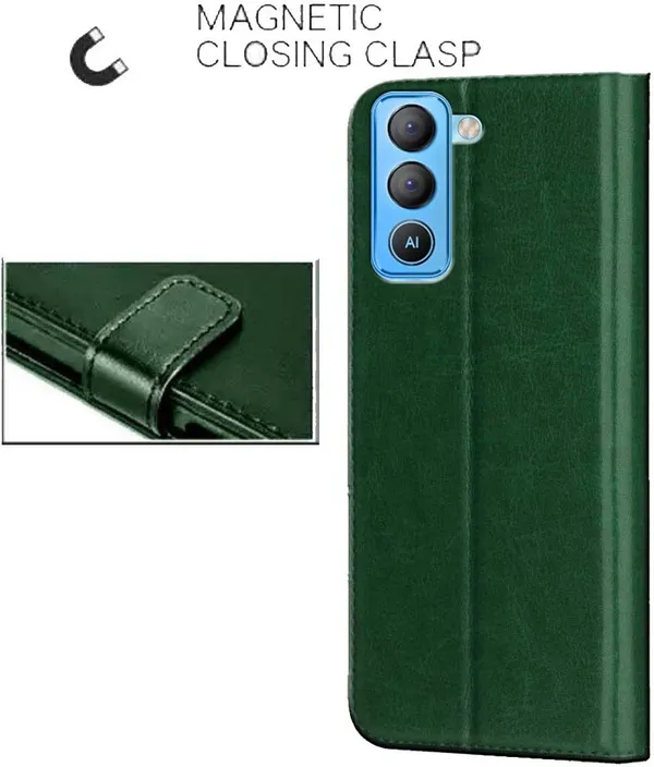Green_Artificial_Leather_Tecno_Pop_5_Pro_Back_Cover