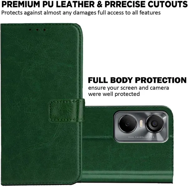 Green_Artificial_Leather_Tecno_Pop_6_Pro_Back_Cover