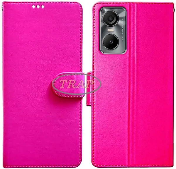 Pink_Artificial_Leather_Tecno_Pop_6_Pro_Back_Cover
