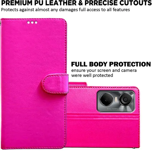 Pink_Artificial_Leather_Tecno_Pop_6_Pro_Back_Cover