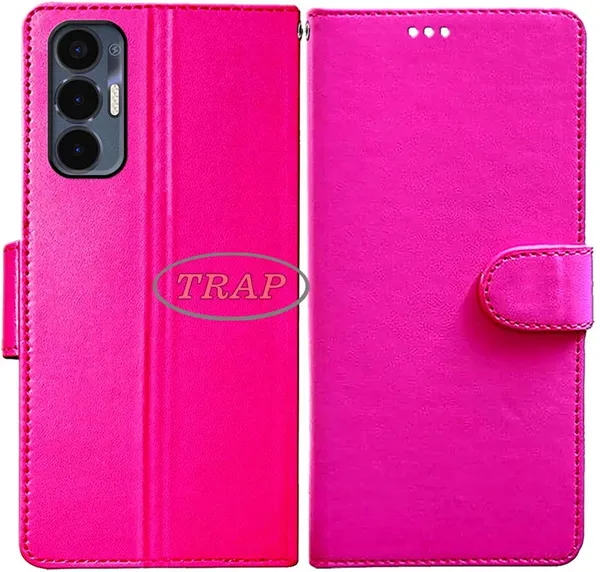 Pink_Artificial_Leather_Tecno_Pova_3_Back_Cover