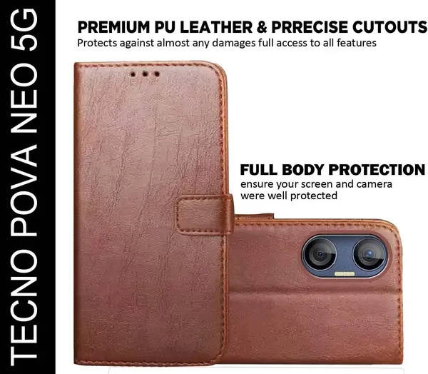 Brown_Artificial_Leather_Tecno_Pova_Neo_5G_Back_Cover