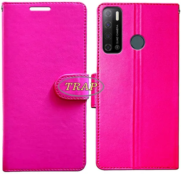 Pink_Artificial_Leather_Tecno_Power_2_Back_Cover