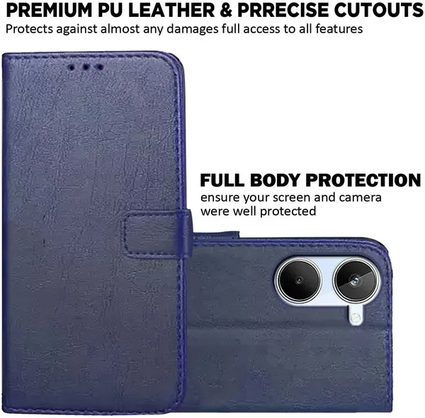 Blue_Artificial_Leather_Realme_10_Back_Cover