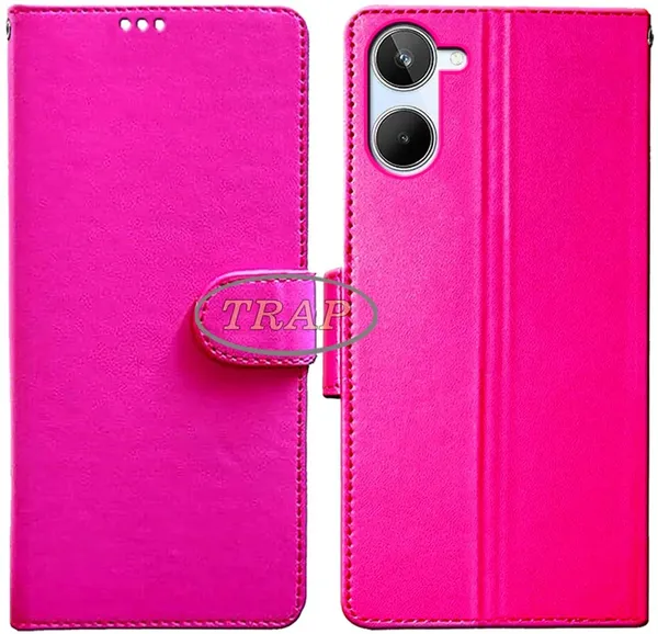 Pink_Artificial_Leather_Realme_10_Back_Cover