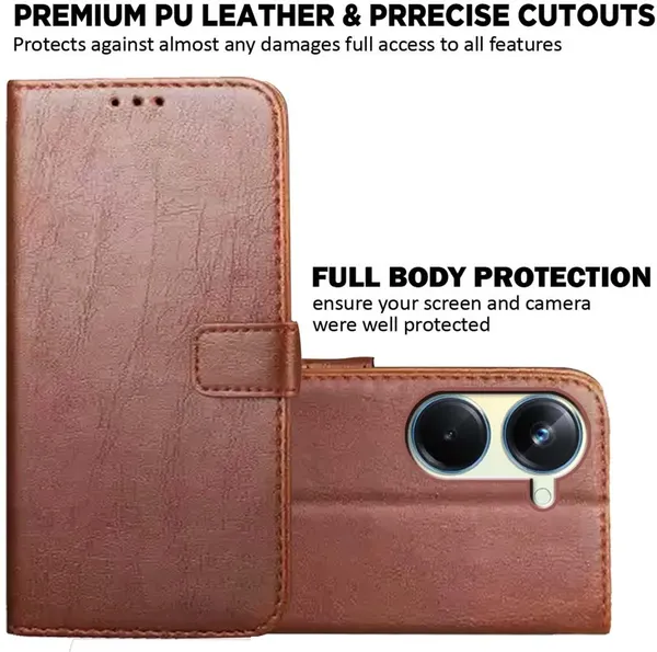 Brown_Artificial_Leather_Realme_10_Pro_5G_Back_Cover