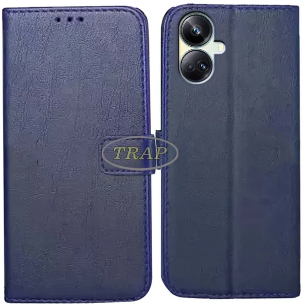 Blue_Artificial_Leather_Realme_10_Pro_Plus_Back_Cover