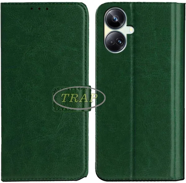 Green_Artificial_Leather_Realme_10_Pro_Plus_Back_Cover
