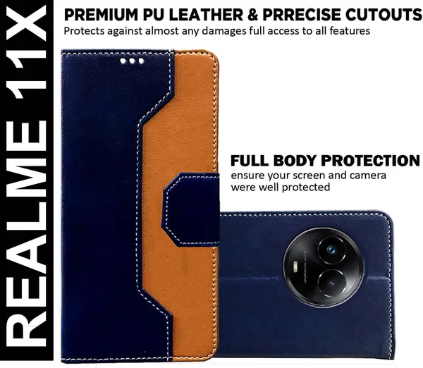 Multicolor_Artificial_Leather_Realme_11X&C67&NARZO_60X_Back_Cover