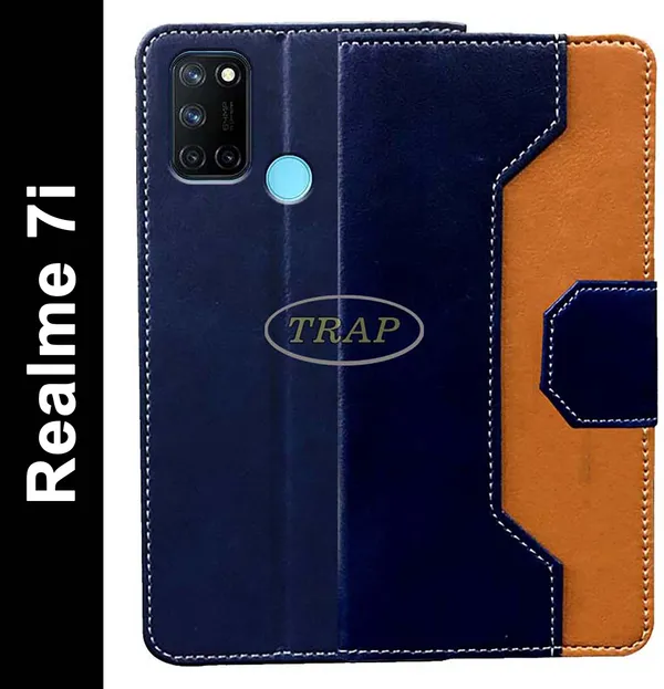 Multicolor_Artificial_Leather_Realme_7i_Flip_Cover