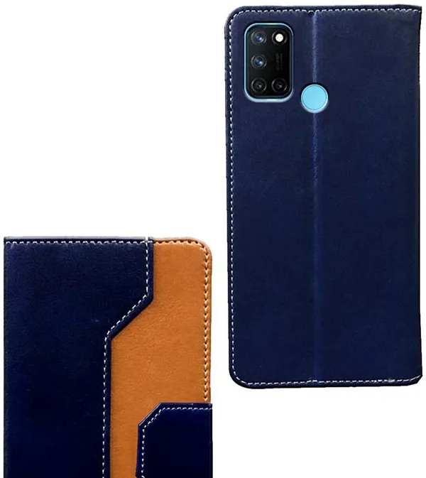 Multicolor_Artificial_Leather_Realme_7i_Flip_Cover