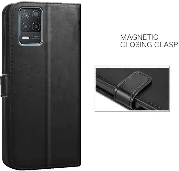 Black_Artificial_Leather_Realme_8_5G&Realme_Narzo_30_5G&Realme_8s_5G_Flip_Cover