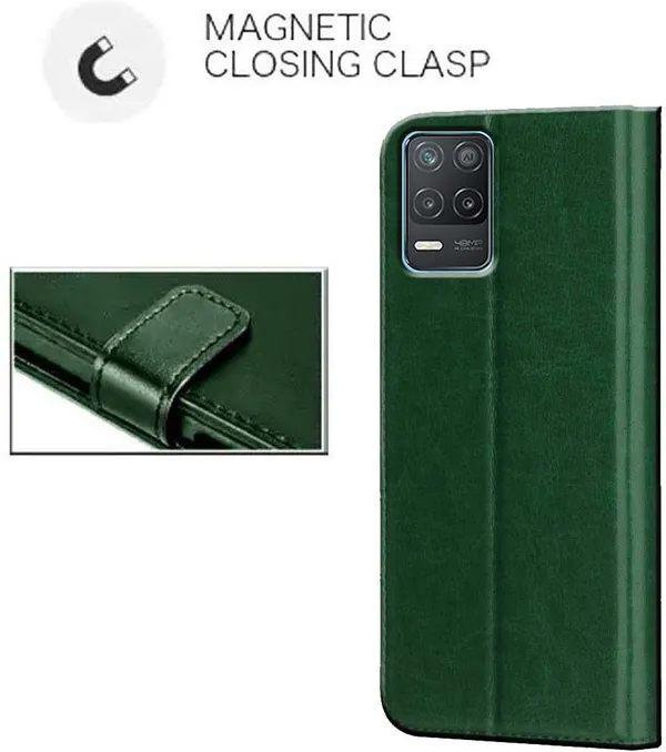 Green_Artificial_Leather_Realme_8_5G&Realme_Narzo_30_5G&Realme_8s_5G_Flip_Cover